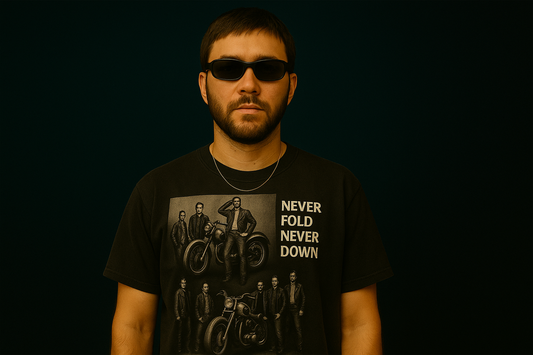 NEVER FOLD NEVER DOWN TSHIRT